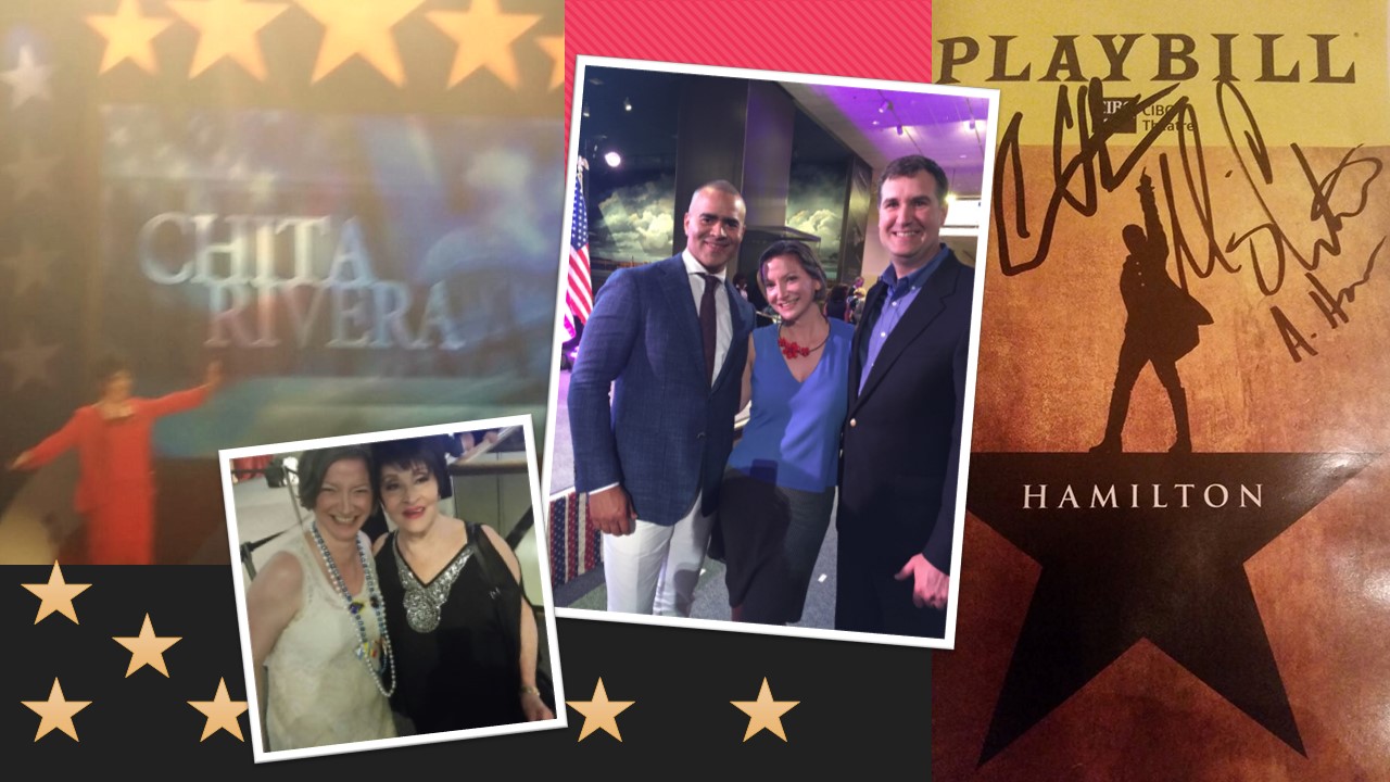 Abbey Compton with Chita Rivera, Christopher Jackson and Darren Benjamin.